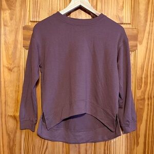 Runway relaxed, high, low crewneck pullover